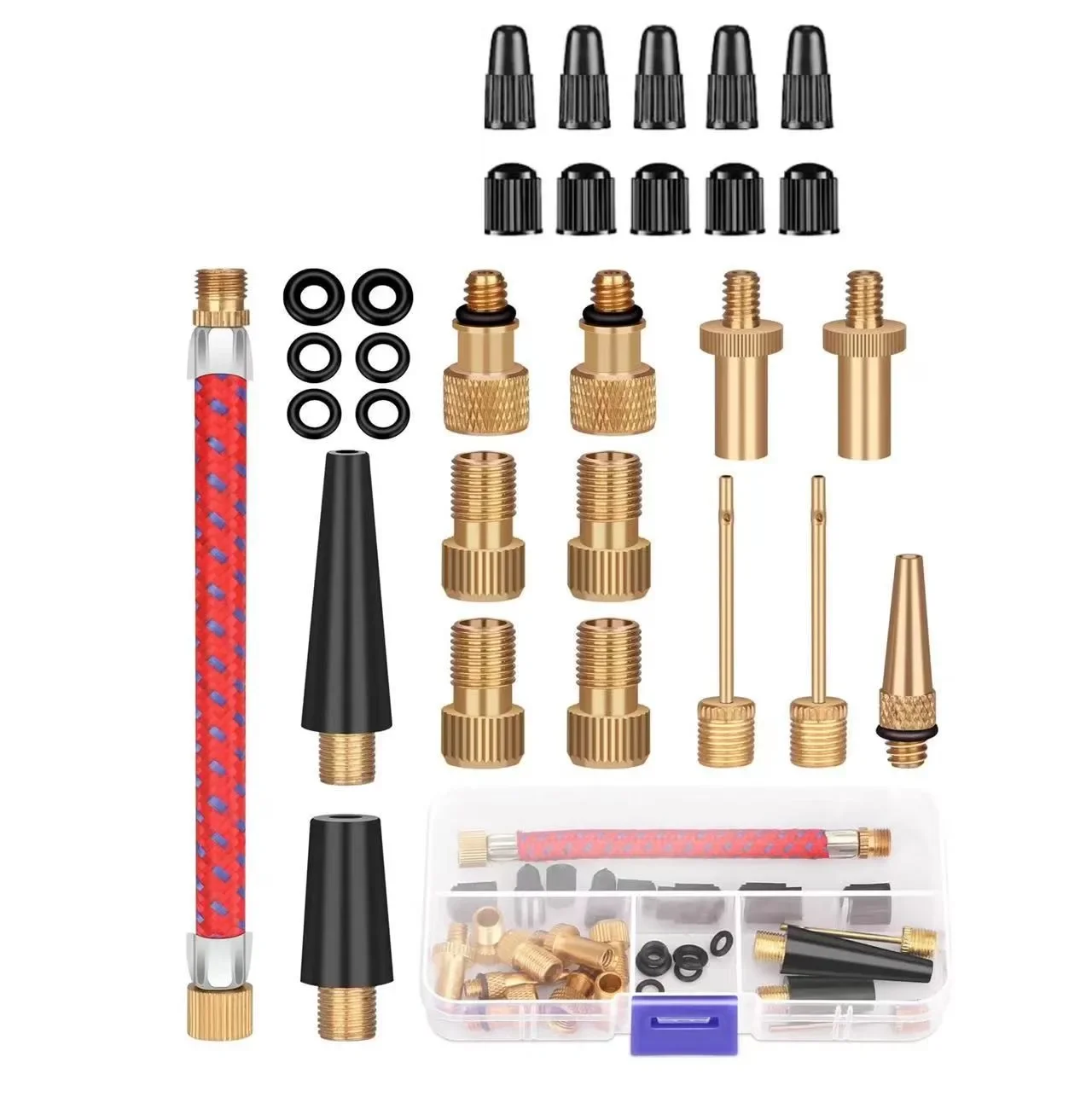 Basketball Pump Needle - 21/26PCS 자전거 타이어 팽창기 키트 튜브