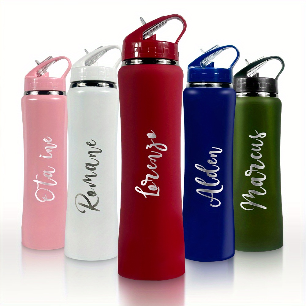 Name Sports Equipment - 개인 맞춤 이름 레터링 빨대 물병,