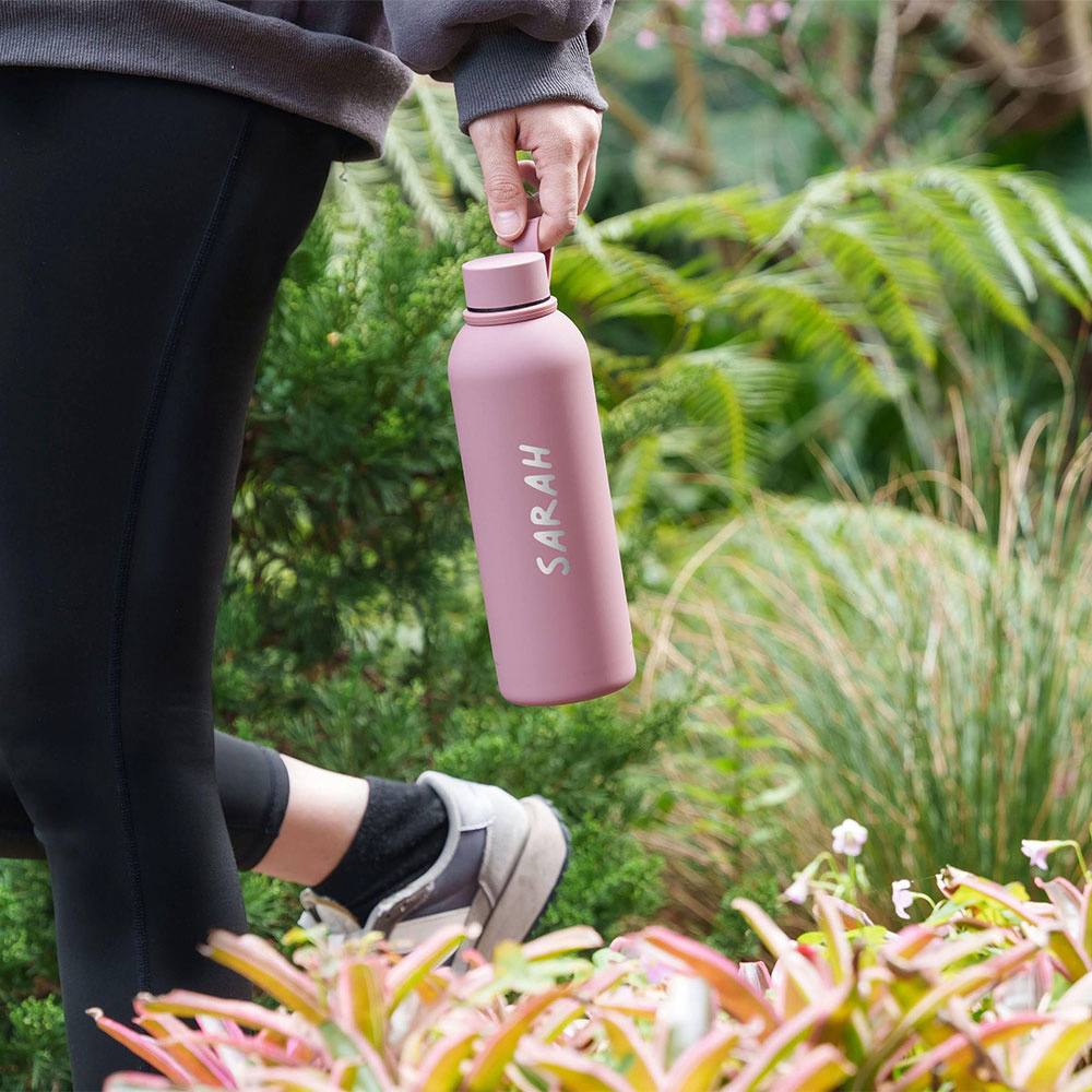 맞춤형 이름 각인 스테인리스 스틸 물병, 손잡이 뚜껑이 - Name Sports Equipment 리뷰 및 가격
